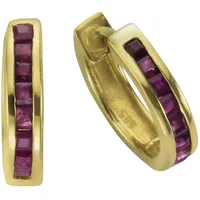 Fascination by Ellen K. Ohrringe 585/- Gold Rubin rot 0,80ct. gelb vergoldet Damen