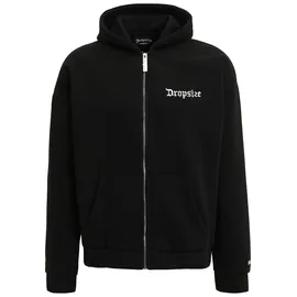 dropsize Sweatjacke DROPSIZE "Dropsize Herren Super Heavy Oversize Blank Zip Hoodie", Herren, Gr. L, schwarz, 70% Baumwolle, 30% Polyester, Sweatjacken Sweatjacke