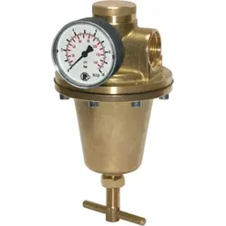Riegler Druckregler für Wasser, inkl. Manometer, G 1, 0,5 - 10 bar