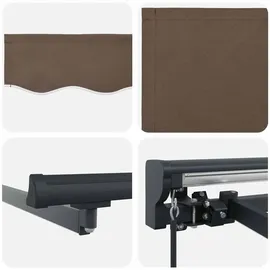 vidaXL Manuell einziehbare Markise 4 x 3,5 m grau