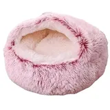 SWZEC HABOZ GoHöhle - Ergonomische Hundehöhle für gelenkschonende Schläfchen (40cm,Pink)