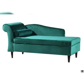 KAWOLA SARAH Ottomane Recamiere Stoff grün 163x77x73cm