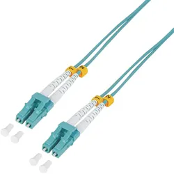 LogiLink LWL Duplex Patchkabel OM3 50/125μ LC-LC türkis 50 m Lichtwellenleiter Glasfaserkabel
