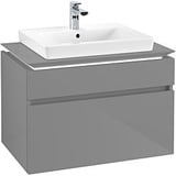 Villeroy & Boch Legato Waschtischunterschrank B679L0FP 80x55x50cm, mit LED-Beleuchtung, Glossy Grey