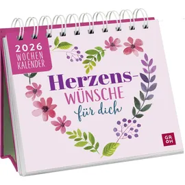 Groh Verlag Mini-Wochenkalender Herzenswünsche für dich 2026
