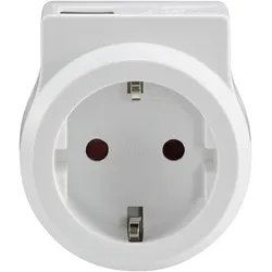 Sygonix SY-5175766 Zwischensteckdose mit USB 2polig Weiß