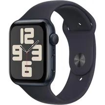 Apple Watch SE 2023 GPS 44 mm Aluminiumgehäuse mitternacht, Sportarmband mitternacht M/L
