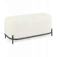 KADIMA DESIGN Sitzbank Beige Stoff mit Metallbeinen | Modern