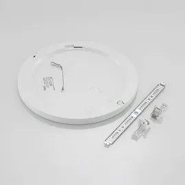PRIOS Aureka 1 flammig rund weiß Aluminium