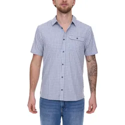 McKinley Dillingham M Kurzarm-Hemd schlicht klassisches Wander-Hemd für Herren Karo-Hemd 4100318 100 Navy/Weiß - XL