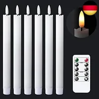 Eldnacele flammenlose weiße Spitzkerzen flackernd mit 10-Tasten-Fernbedienung,