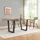 [en.casa] Tischgestell 2er Set Lalling 72x55/75cm Schwarz