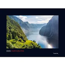 KUNTH Monats-Wandkalender Hurtigruten 2025