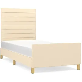 vidaXL Bettgestell 100 x 200 cm Creme