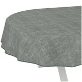 ANRO Tischdecke Alica Leinen Melliert Tischwäsche (Einzelstück 1-tlg), wasserabweisend Melliert Pastelblau Oval 200x140cm blau Oval | 140 cm x 200 cm