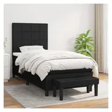 vidaXL Boxspringbett 100 x 200 cm Schwarz