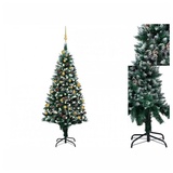 vidaXL Künstlicher Weihnachtsbaum mit LEDs Kugeln & Zapfen 180 cm