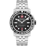 SWISS MILITARY HANOWA - BLACK MARLIN - Metallarmband - silver - black dial