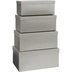 Geschenkkarton silber 52 7821 75 4tlg Hoch