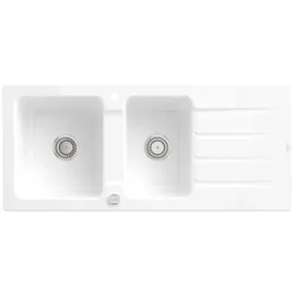 Villeroy & Boch Architectura 80 rechts Einbauspüle keramik weiß Excenterbetätigung 1160 x 510 mm