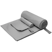 vidaXL Sporthandtuchset 2-tlg. dunkelgrau