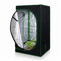 MuCoLa Growbox 1,2 x 0,6 x 1,8 m schwarz/grün