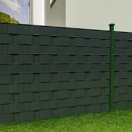 Tectake Sichtschutzstreifen 7000 x 19 cm grau PVC