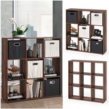 Vicco Raumteiler Standregal Bücherregal Nove 9 Fächer Old Style Hochregal