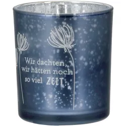 Windlicht Trauer dunkelblau 8cm Variante 3
