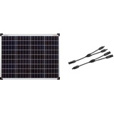 enjoy solar Poly 50W 12V Polykristallines Solarpanel Solarmodul Gartenhäuse, Boot& 1 paar Solarstecker Y Verteiler 2-Fach mit Kabelverlängerung für Parallelschaltung Solarmodul