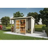 Karibu Gartenhaus Außenmaß (BxHxT): 300 x 186,5 cm, terragrau