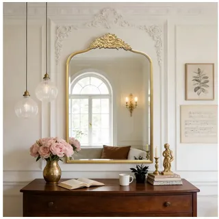 G-LEAF Bogen-Wandspiegel 90 x 60 cm Gold