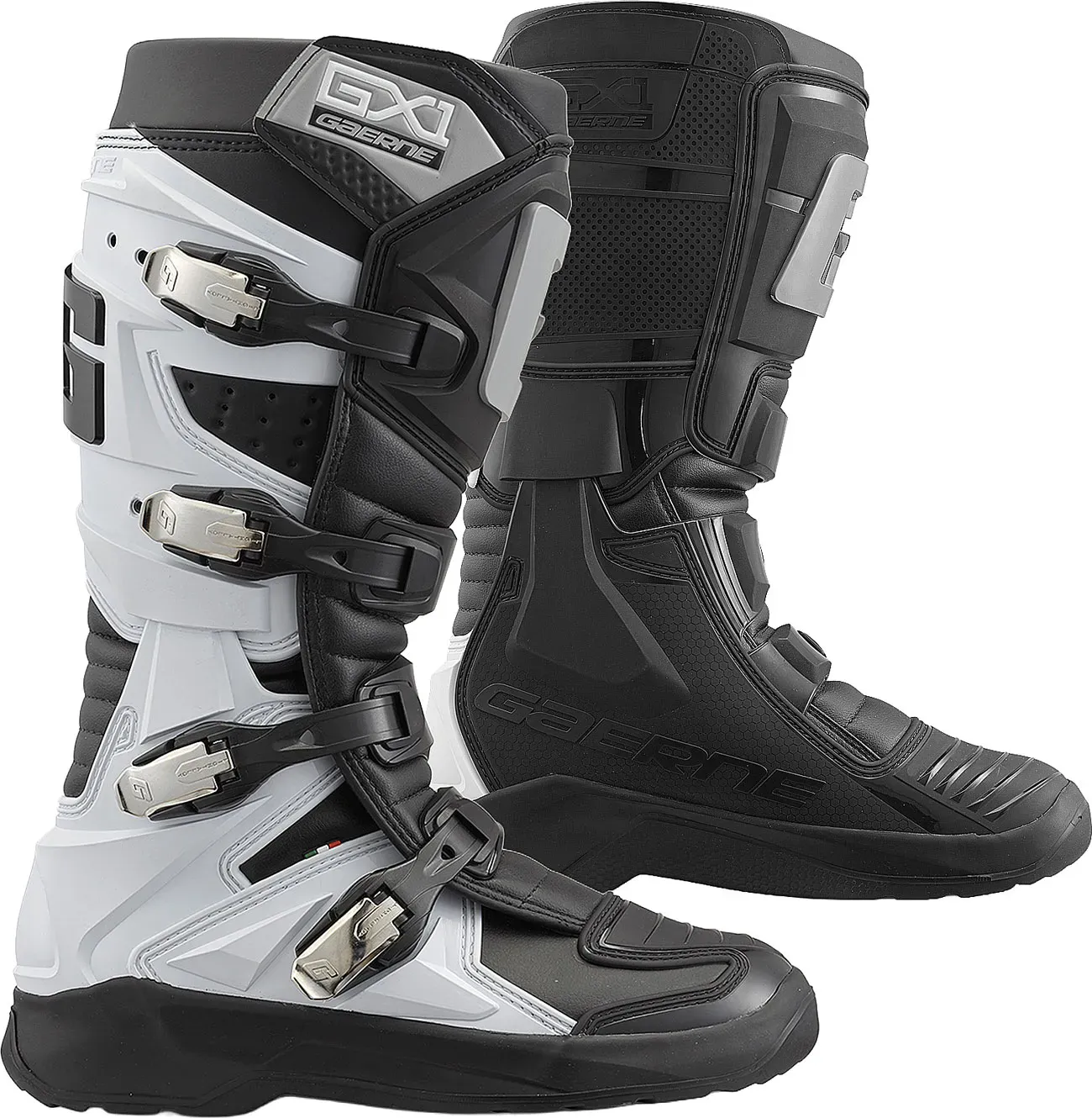 Gaerne GX-1 Evo, bottes - Noir/Blanc/Gris - 44 EU