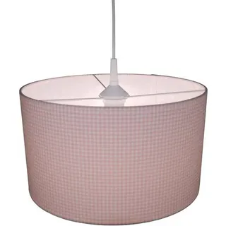 Niermann Standby Niermann Vichykaro Karo Pendelleuchte Energiesparlampe, LED E27 60W Rosa, Weiß