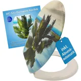 BURI WC-Sitz mit Absenkautomatik Toilettendeckel Klobrille Toilettensitz 3D Motiv