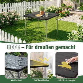 Sekey Gartenmöbel-Set 5-tlg. Schwarz
