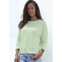 VIVANCE Langarmshirt »aus bügelfreier Strukturqualität«, mit Viskose, grün