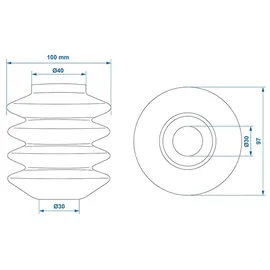 PRO PLUS Kupplungsmanschette 30/40mm l100 passend fur al ko