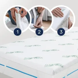 DAILYDREAM Aloe Vera Topper 140 x 200 cm Weiß