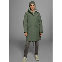 Parka POLARINO, Damen, Gr. 44, grün (khaki), Web, Obermaterial: 100% Polyester. Futter: 100% Polyester. Wattierung: 100% Polyester, sportlich, Langarm Rippstrickbündchen, Jacken, Atmungsaktiv, winddicht, wasserdicht