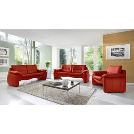 PLACES OF STYLE Sessel Luna Naturleder 110 x 80 x 88 cm Rot in einzigartiger Optik