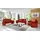 PLACES OF STYLE Sessel Luna Naturleder 110 x 80 x 88 cm Rot in einzigartiger Optik