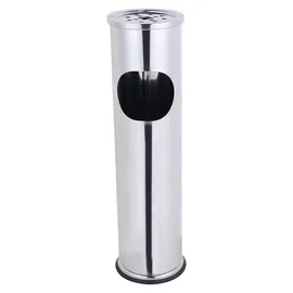 Mojawo XL Standaschenbecher Windaschenbecher Mülleimer Outdoor Chrom