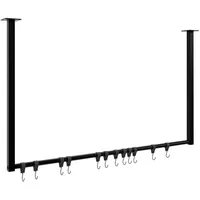 CLP Kleiderständer, Schwarz, Metall, 100x60x7 cm, Garderobe, Garderobenständer