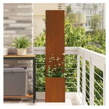 vidaXL Sichtschutz-Leinwand 50 x 150 cm Rostig Stahl