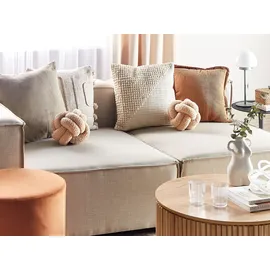 Beliani MALNI Dekokissen 19 x 19 cm Beige