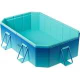 Klappbarer Außenpool, Faltbarer Kinderpool, Haustierplanschbecken, Katzenduschwanne, Nicht aufblasbarer Pool, Hinterhofbadewanne für Kinder, Faltbarer Hundepool, tragbarer Kinderpool