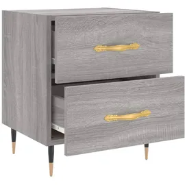 vidaXL Nachttische 2 Stk. Grau Sonoma 40x35x47,5 cm Holzwerkstoff