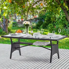 CASARIA Gartentisch 190 x 90 x 74 cm Braun
