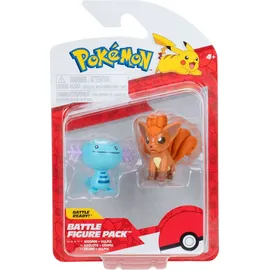 Jazwares Pokémon PKW3575 - Battle Figure Pack - Felino & Vulpix, offizielle detaillierte Figuren, je 5 cm